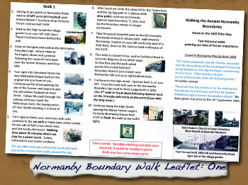 2018 Normanby Boundary Walk Leaflet:  Walk One -
- Click On This for Larger Image (Opens in New Window)