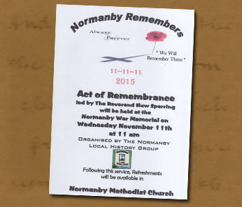 Normanby Remembers Poster