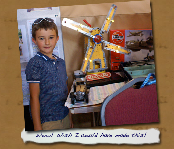 Young lad thinks - Wish I had made this Meccano Windmill