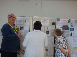 Photo 7  - 2017 Exhibition Display - Displays Attract Interest of Paul Boden, ??? and Sylvia Fairbrass