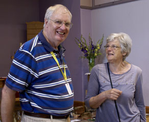Photo 13  - 2016 Exhibition -  Ex-ICI Staff Barbara and Harry Greenmon (Group Treasurer and Publications)