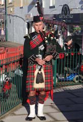 Photo 9  - 2024 Normanby Remembrance Day Service - Phil Meadows Plays the Pipes Before the Service