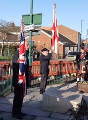 Photo 16  - 2024 Normanby Remembrance Day Service - Standard Bearers Eric Taylor and Brian Haggath