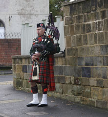 Photo 5  - 2023 Normanby Remembrance Day Service - Phil Meadows Plays the Pipes