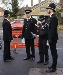 Photo 7  - 2023 Normanby Remembrance Day Service - Local Police Arrive to Control the Traffic Closure of West St
