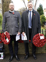 Photo 10  - 2023 Normanby Remembrance Day Service - Normanby Ward Councillors - Paul Salvin and Paul McInnes - Paul Salvin laid a wreath on behalf of MP Jacob Young