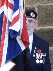 Photo 18  - 2023 Normanby Remembrance Day Service - Standard Bearer Brian Haggath (for Normanby LHG)