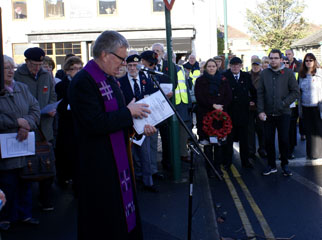 Photo 18  - 2016 Normanby Remembrance Day - 
The Reverend Huw Sperring Leads the Service