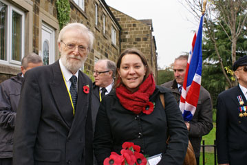 Photo 3  - 2015 Normanby Remembrance Day - John Richardson (Group Chairman) with Anna Turley (MP for Redcar).