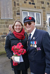 Photo 4  - 2015 Normanby Remembrance Day - Anna Turley with Veteran Dave Cammish.