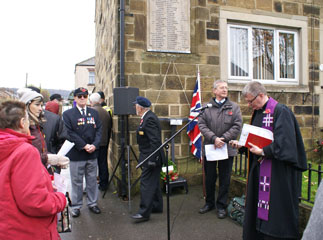 Photo 2  - 2013 Normanby Remembrance Day - Minister Huw Sperring prepares to lead the service