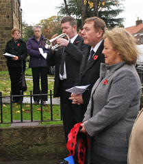 Photo 5  - 2013 Normanby Remembrance Day - Carole Simms (Normanby Councillor) & George Dunning (R&C Council Leader)