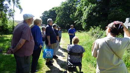 Photo 3  - Linthorpe Cemetery Trip - Ian Stubbs Guides Our Group Round the Cemetery