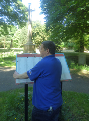 Photo 20  - Linthorpe Cemetery Trip - Ian Stubbs by the World War One Memorial