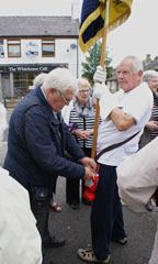 Photo 2  - British Legion Memorial Walk - Donation from Normanby LHG by Chairman Tom Towers