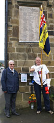 Photo 3  - British Legion Memorial Walk - Eric and Tom by War Memorial