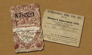 membership cards belonging to Spencer Hardwick