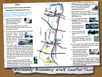 2018 Normanby Boundary Walk Leaflet:  Walk Two -
- Click On This for Larger Image (Opens in New Window)