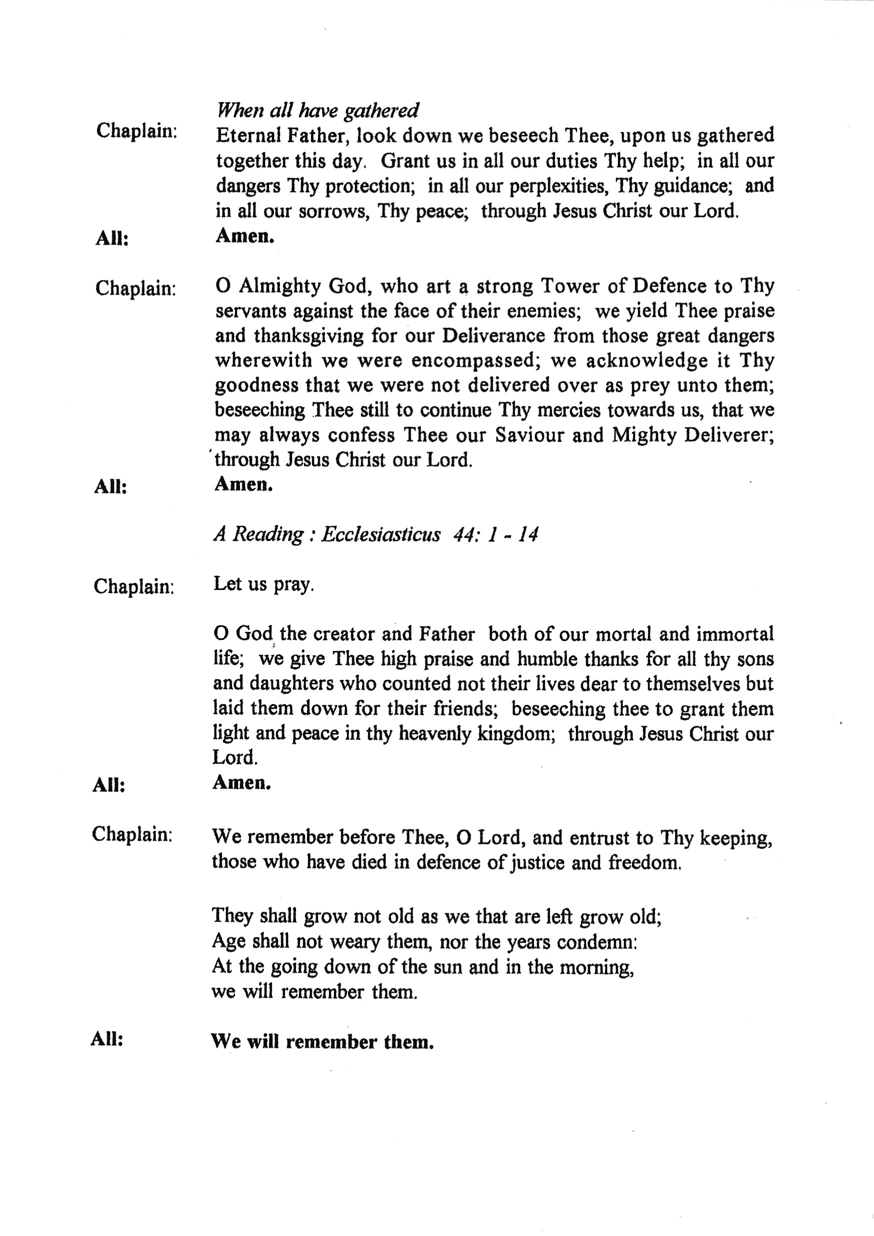 2022 Lt. Sandford VC Remembrance Service Sheet Page 2
- Click On This for Larger Image (Opens in New Tab)