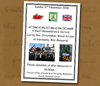 2018 Remembrance Service Poster - Click On This for Larger Image 
			(Opens in New Window)