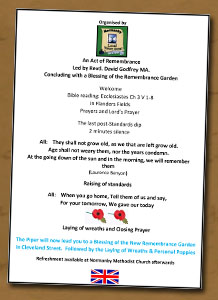 2022 Remembrance Day - Order of Service Page 1 of 2
- Click On This for Larger Image (Opens in New Window)