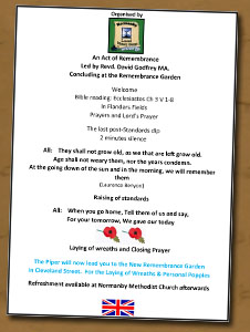 2023 Remembrance Day - Order of Service Page 1 of 2
- Click On This for Larger Image (Opens in New Window)