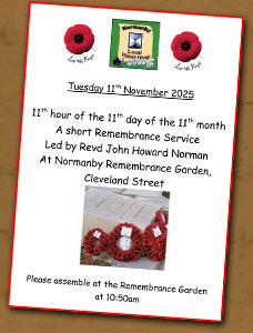 2025 Remembrance Day Service Poster -
Click On This for Larger Image (Opens in New Window)