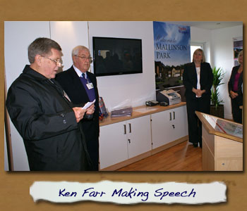 Ken Farr making speech