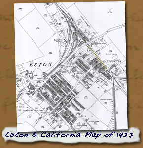 Eston and California Map of 1927
- Click On This for Larger Image
     (Opens in New Window)