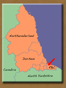 Map of NE England showing Normanby location