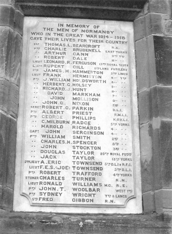 Normanby War Memorial