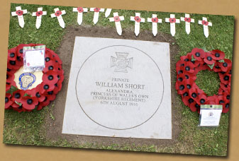 William Henry Short VC: Commemorative Paving Stone
- Click On This for Larger Image (Opens in New Window)
