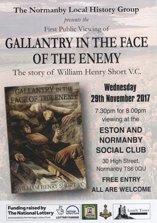 William Henry Short VC: Film Premiere Poster
- Click On This for Larger Image (Opens in New Window)