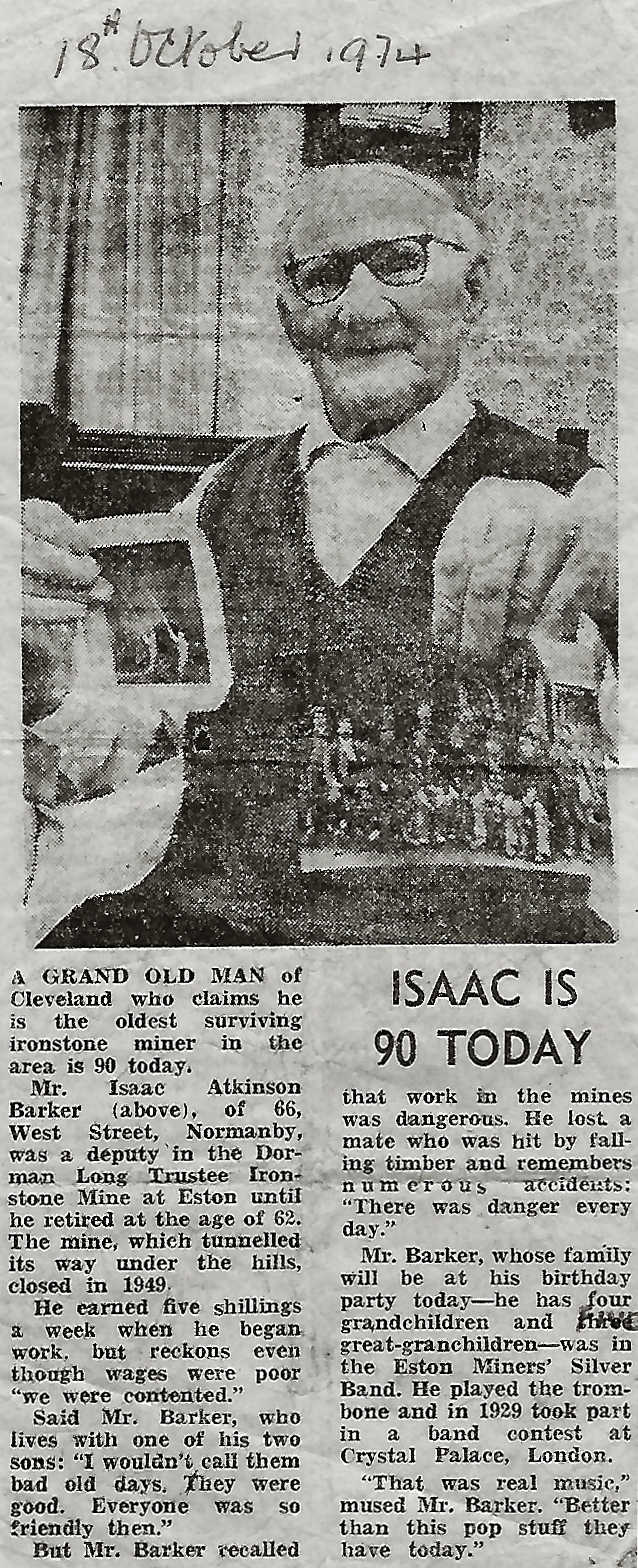 Isaac Atkinson Barker Newspaper Article