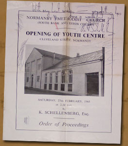 Normanby Methodist Church Youth Centre Opening
 - Click On This for Larger Image
       (Opens in New Window)