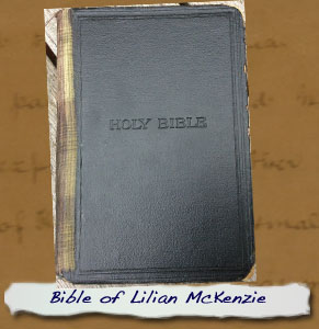 Bible of Lilian McKenzie - Cover
 - Click On This for Larger Image
       (Opens in New Window)