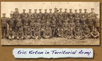 Eric Kirton in Territorial Army
 - Click On This for Larger Image
       (Opens in New Window)