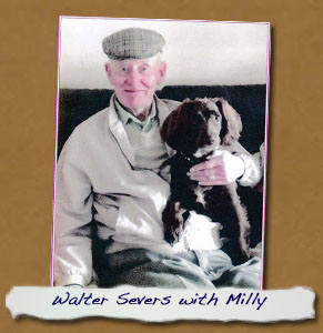 Walter Severs with pet Milly