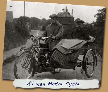 AJ1454 Motor Cycle - Who are these men?
 - Click On This for Larger Image (Opens in New Tab)