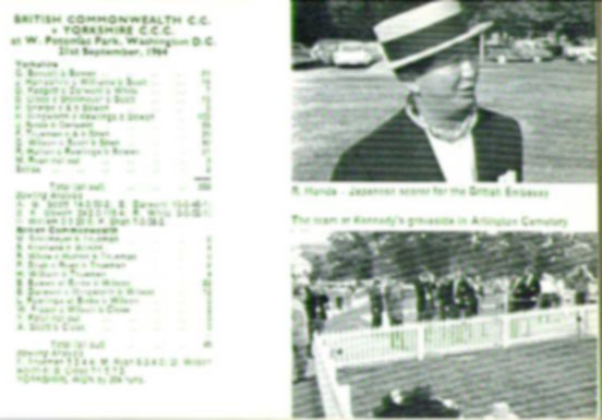 Yorkshire CC Team Washington 1964