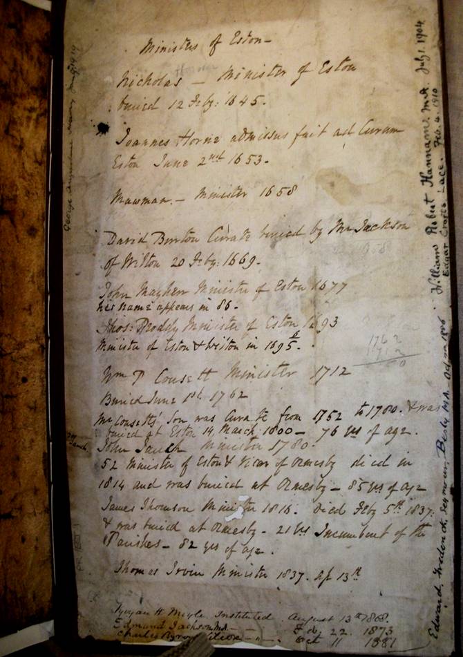 St Helens Parish Registers Inside Backcover