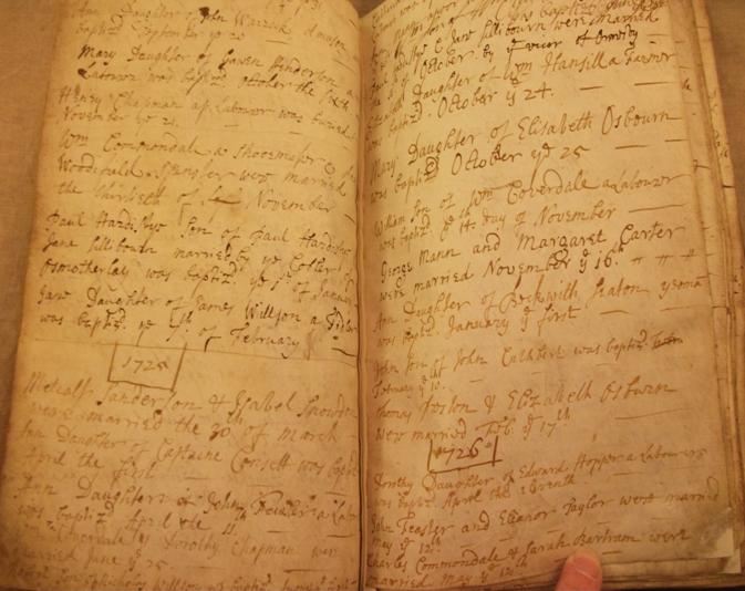 St Helens Parish Registers Page Eg 1724-1726